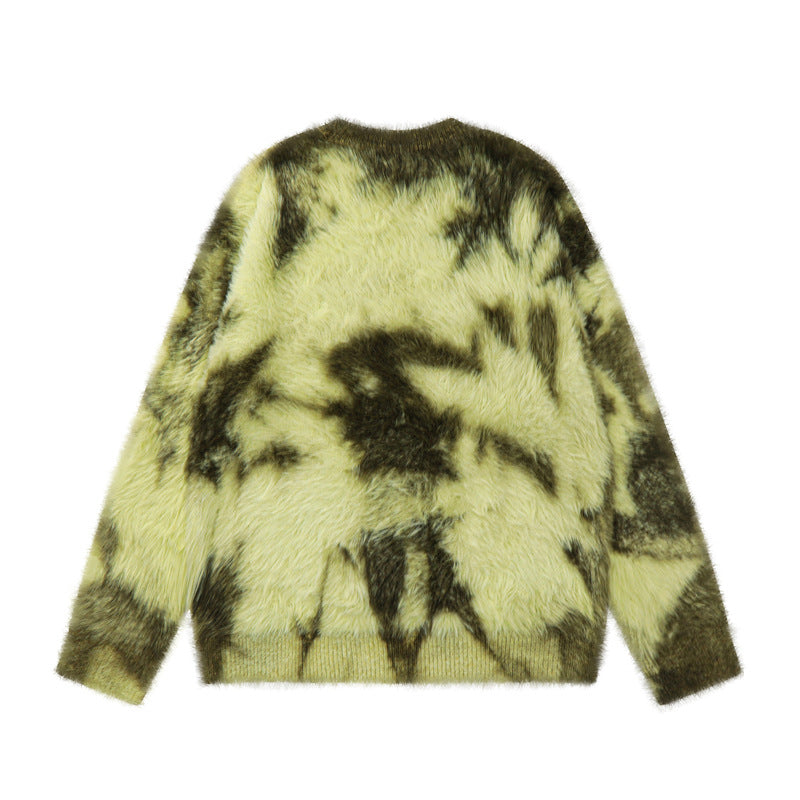 Retro Atmosfære Design Løs Sweater Sweater
