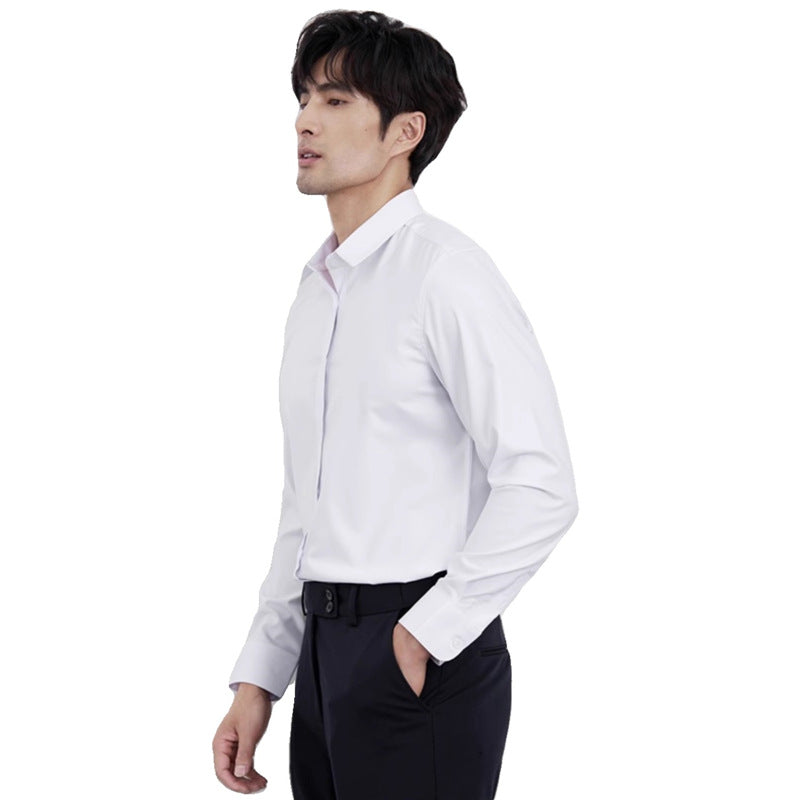 Lightly Mature Business Wine Red Shirt Men