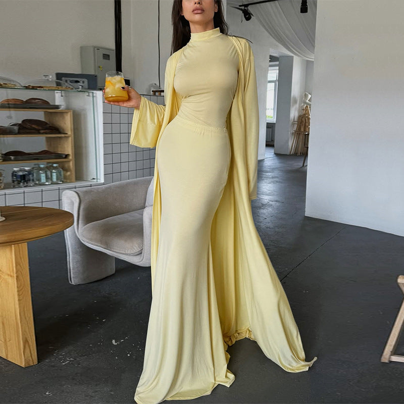Women's Vest And Skirt Three-Piece Set