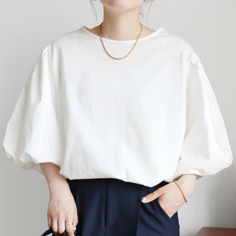 Women's Cotton T-shirt Patchwork Top