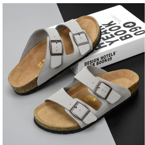 Slippers Summer Beach Shoes Leisure Cork Couple Sandals And Slippers