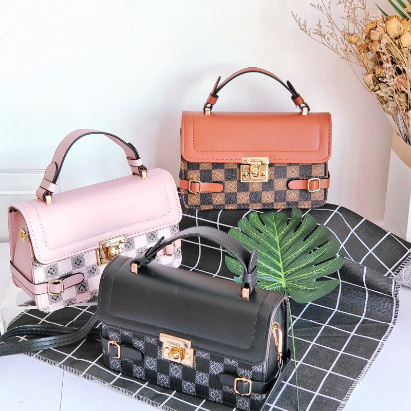 Behagelig Retro Lille Firkantet Mønster Etnisk Crossbody Taske