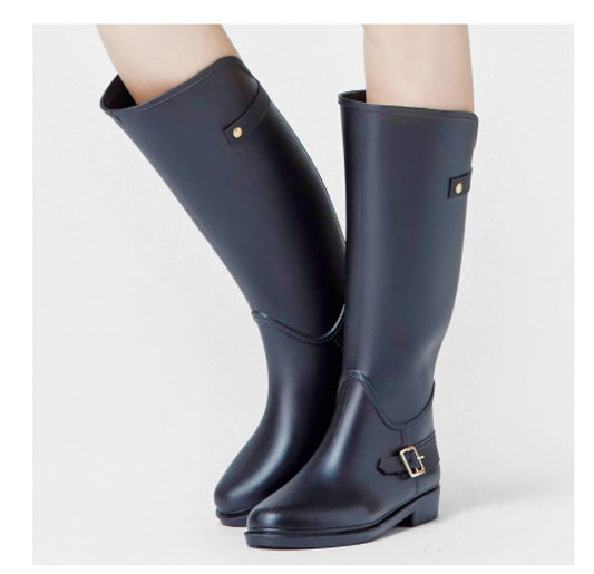 Ladies Long Tube Fashion Style Outer Wear Rubber Shoes