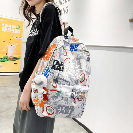 Personalized Graffiti College Students Bag Women's Casual Simple All-match Backpack