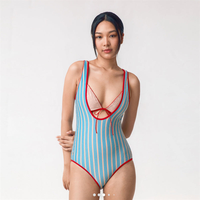 Sexy Women's Two-Piece One-Piece Swimsuit