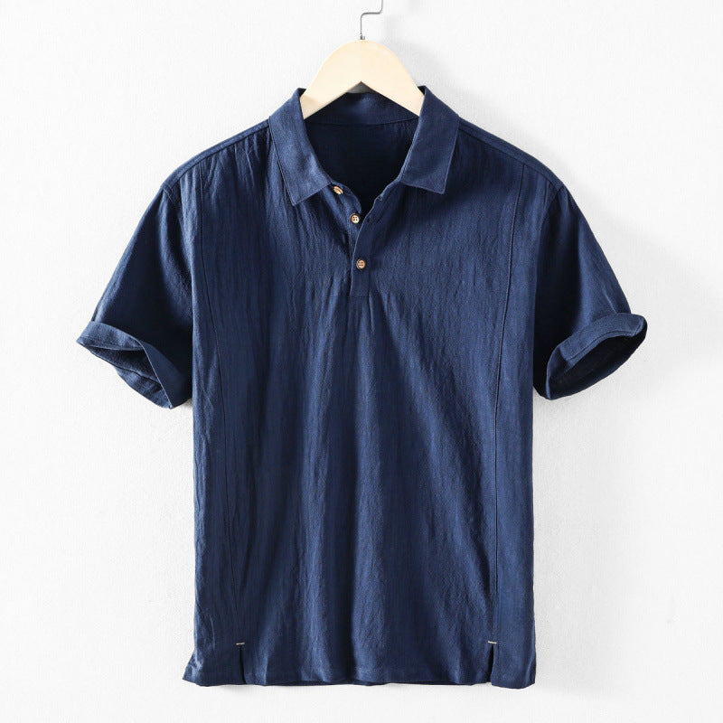 Men's Cotton And Linen Shirt Leisure Breathable Coat