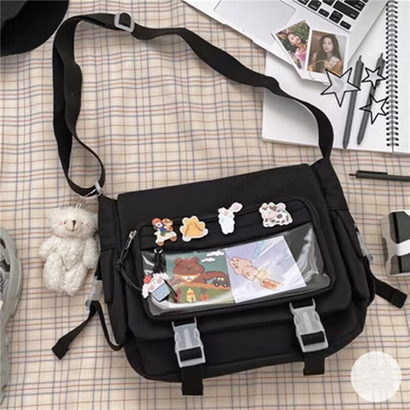 Harajuku Female Student Crossbody Bag Retro One Shoulder Bag Female