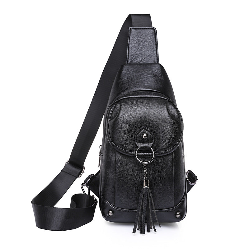 New Soft Leather Women's Chest Bag Cross Body Fashionable And Portable