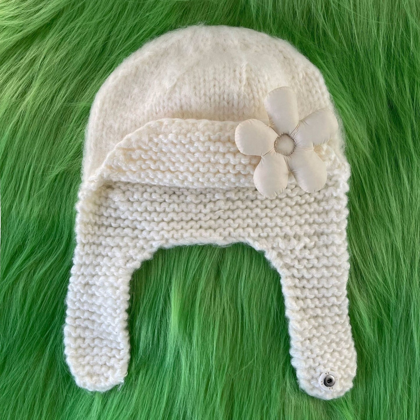 Ins Handmade Cute Wool Hat Children's Ear Protection