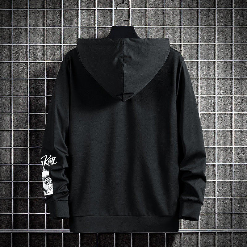 Men's Spring And Autumn Pine Casual Hooded Cardigan Sweater