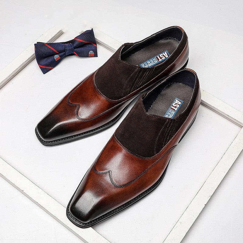 Men's Business Casual Leather Shoes Pointed Toe