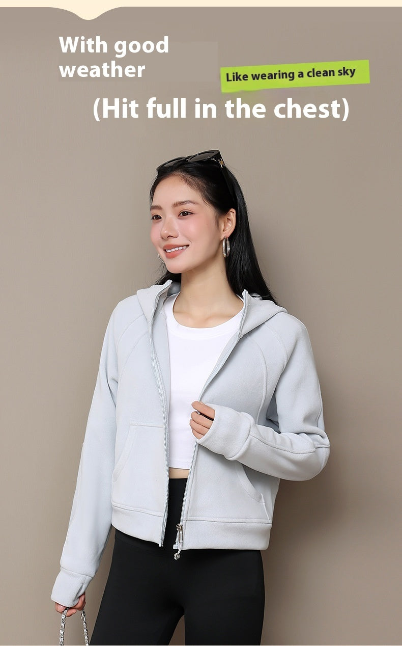 American High Street Design Sense Hooded Fleece Lined Sweater