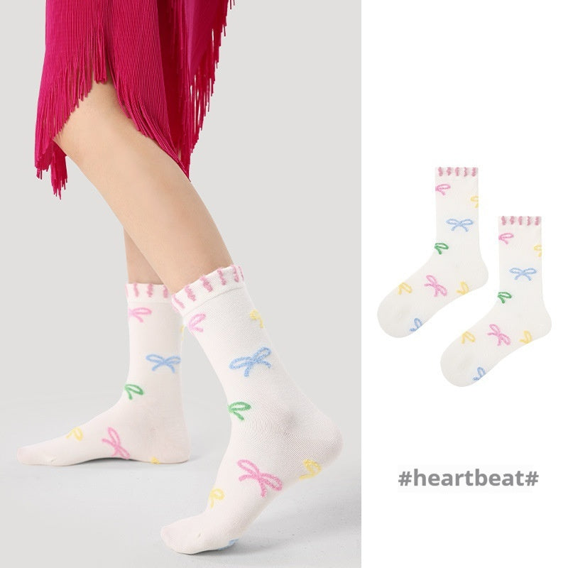 Niche Vintage Court Style Thin Middle-long Stockings
