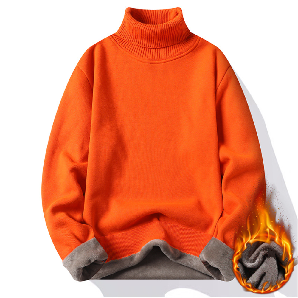 High-neck Men's Sweater Bottoming Plush