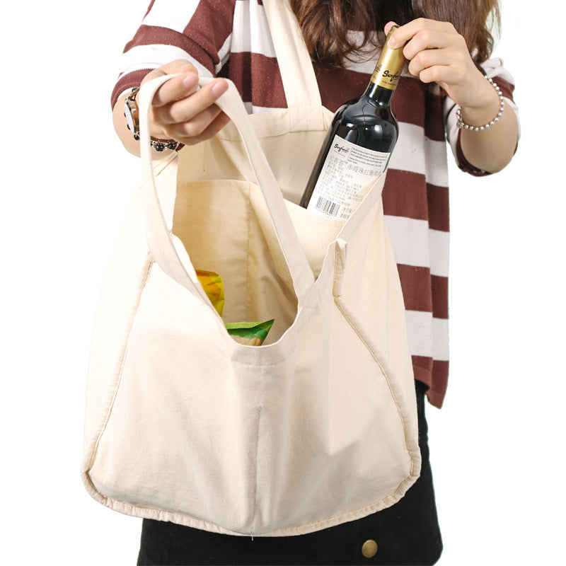 Cotton Split Shopping Supermarket Fruit And Vegetable Portable Canvas Bag