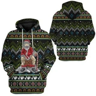 Christmas Men's And Women's Autumn And Winter Hooded Pullover