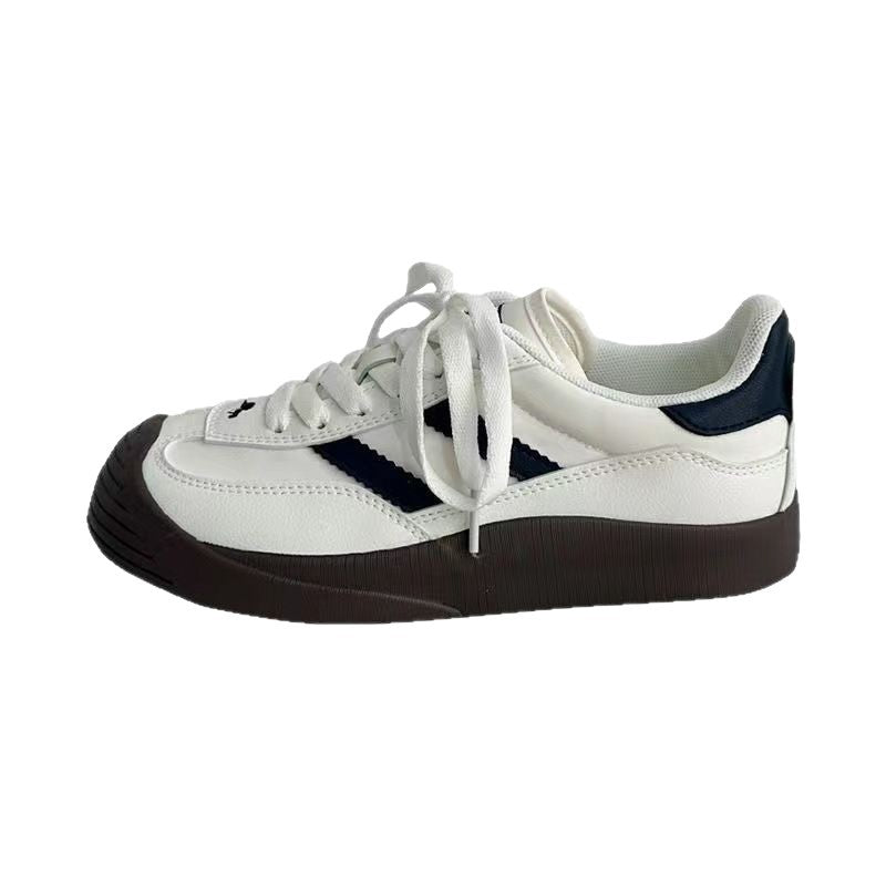 Women's Versatile Vintage Niche Breathable White Sneakers