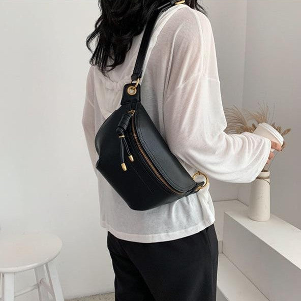 Brysttaske Tekstur Online Influencer Mode Crossbody All-match Dametaske
