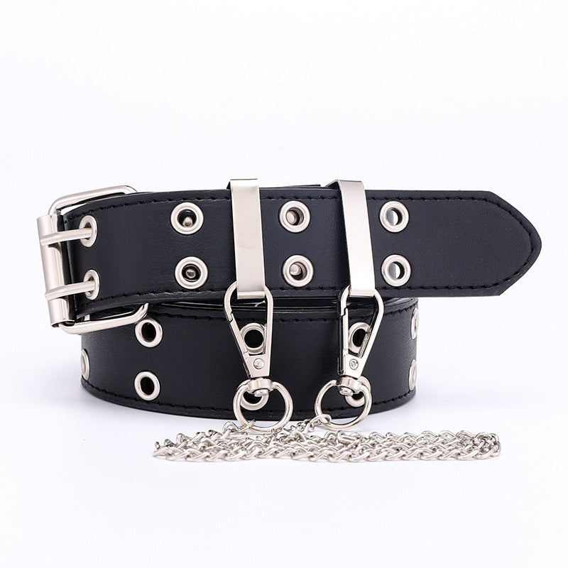 Double Breasted Waistband Hip-hop Chain Versatile