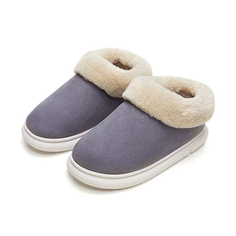 Outer Wear Snow Warm Stepping Shit Sense Thick Bottom Cotton Slippers
