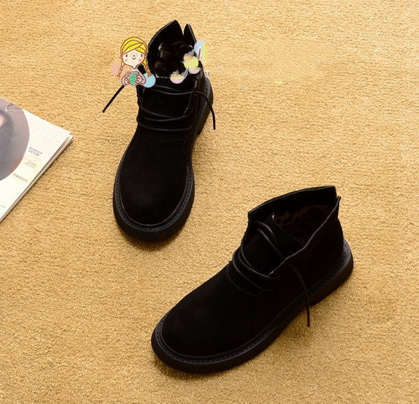 Summer Flat Heel Short Tube Thick Bottom Round Toe Short Boots