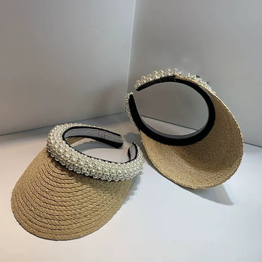 Pearl Sun  Half Empty Straw Hat
