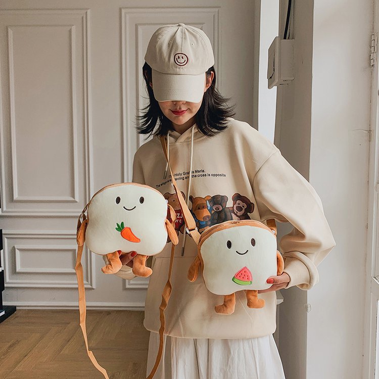 Funny And Cute Plush Messenger Bag