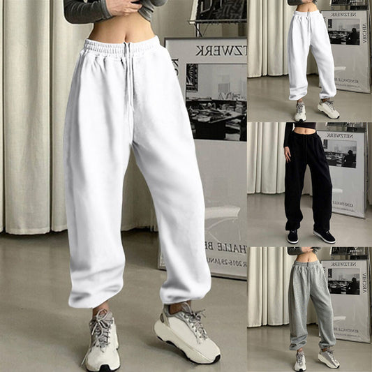 Fashion Fashionmonger Sports Loose Ankle-tied Slimming Casual Wide-leg Women's Sweatpants