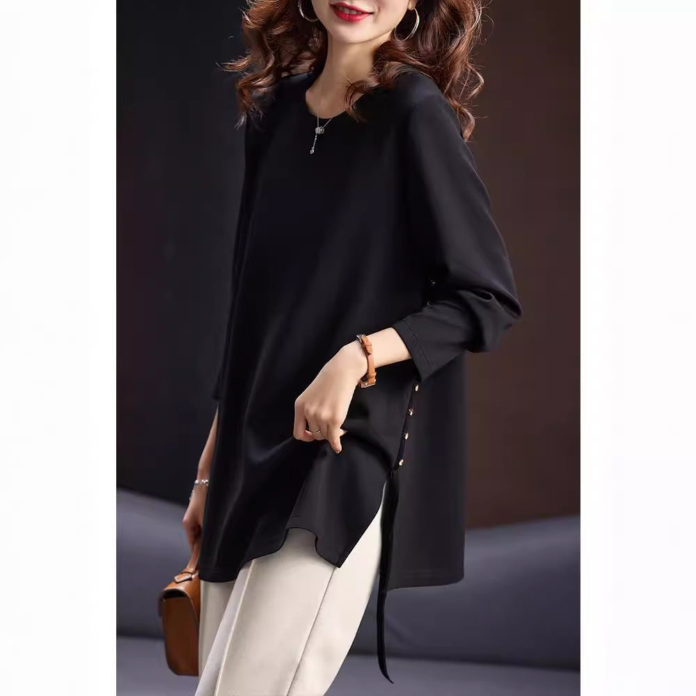 Round Neck Fashion Casual Plus Size T-shirt Women