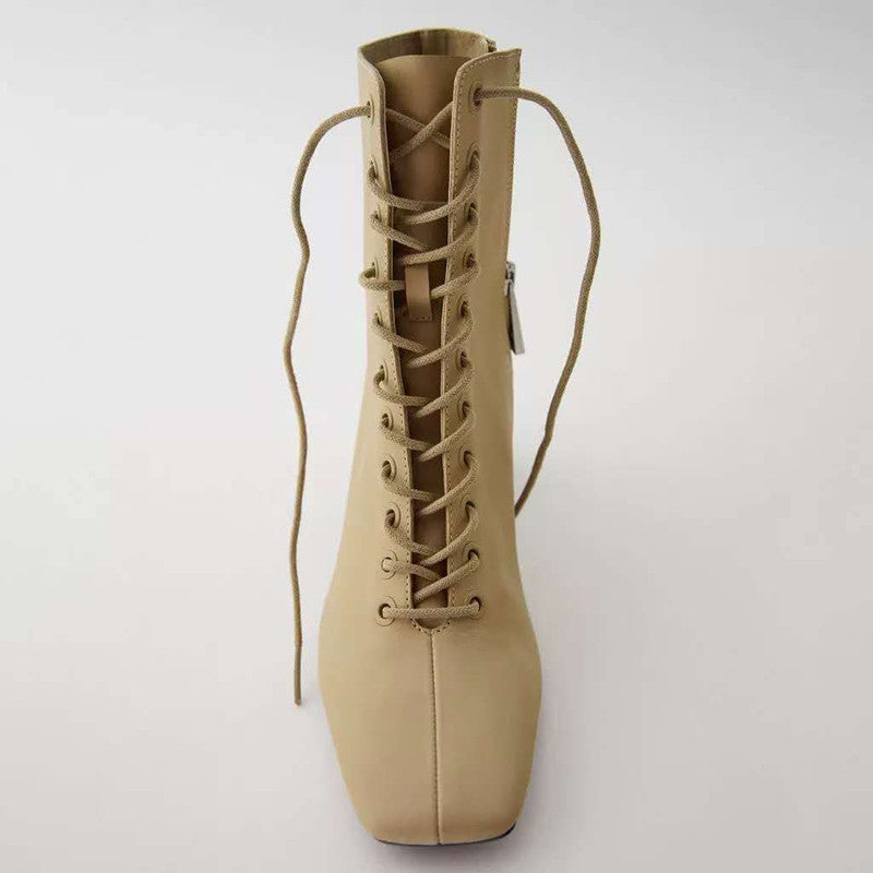 New Women's Shoes Camel Brown English Cattle Leather