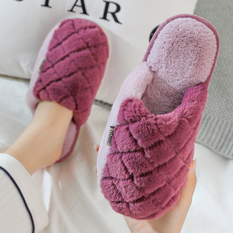 Winter Non-slip Ladies Home Cotton Slippers