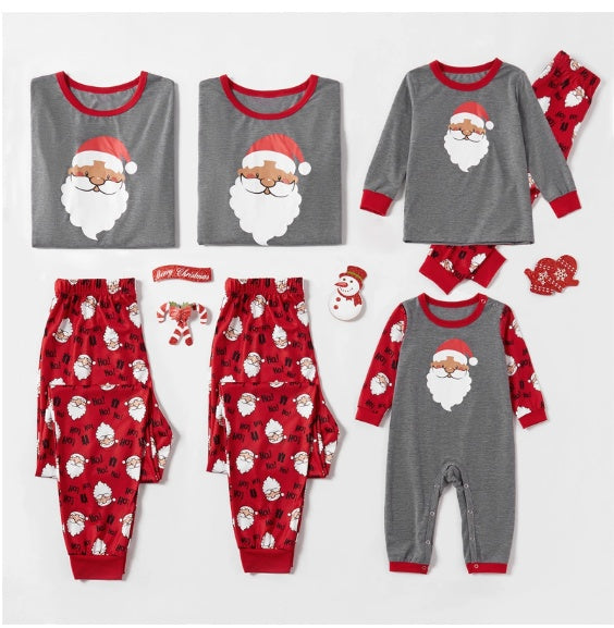 Julepyjamassæt med lange ærmer til forældre og børn med print