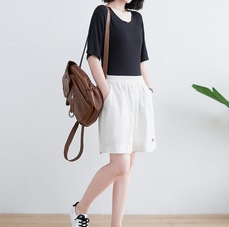 Women's Plus Size Korean Style Wide Leg Shorts