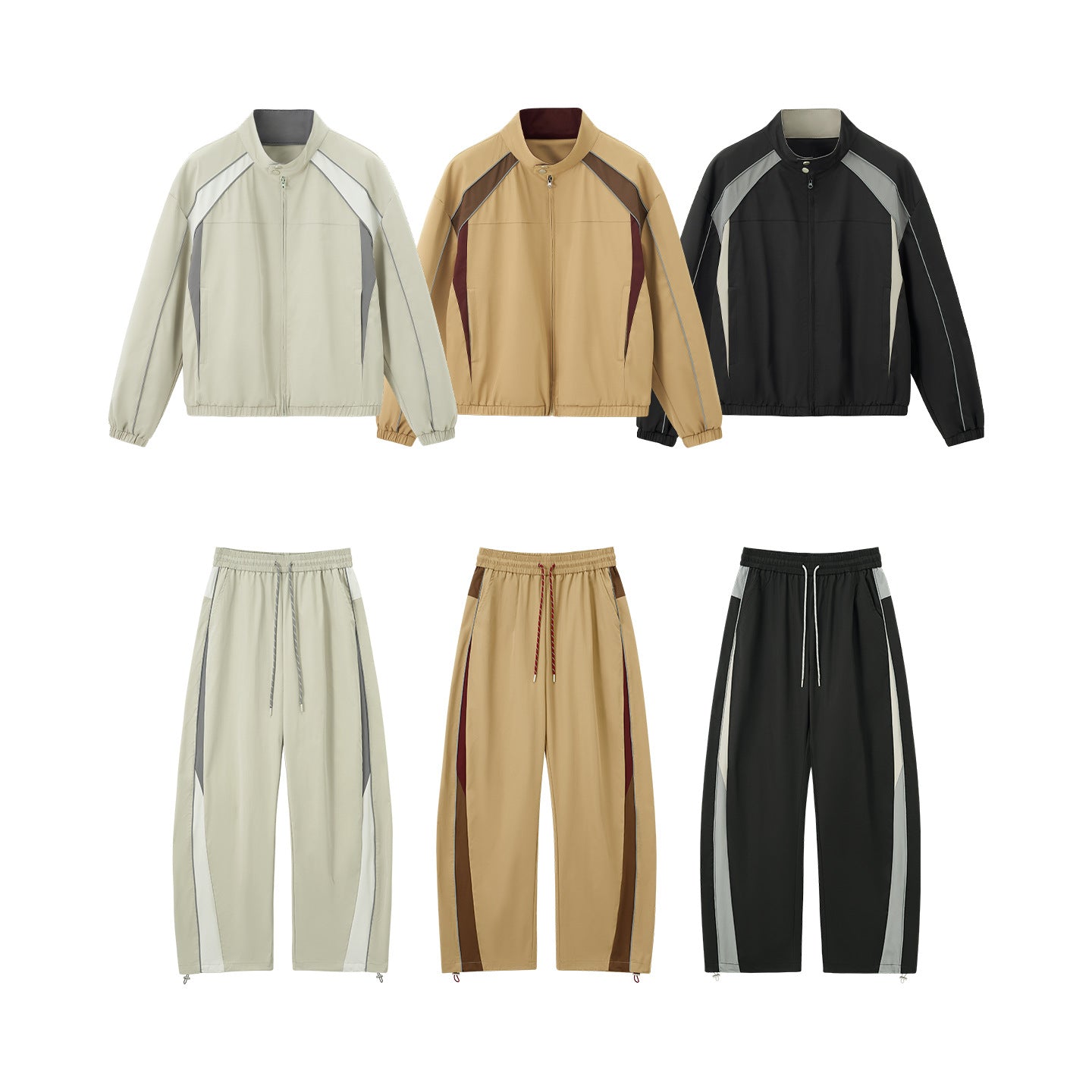 Retro Sporty Autumn New Arrival American-style Racing Suit Jacket With Wide Legs