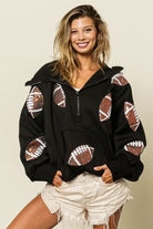Hooded Long Sleeve Kangaroo Pocket Women's Sweater