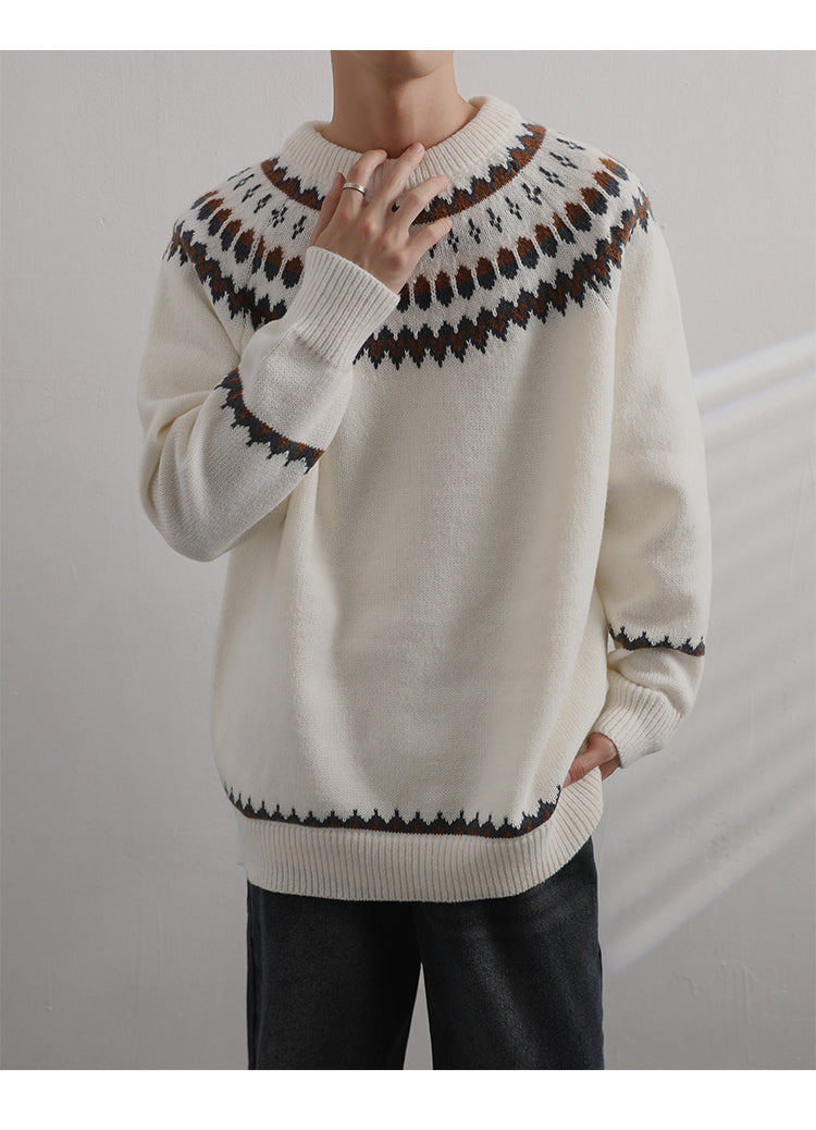 Loose-fitting Comfortable Sweater Men's Design Sense Nordic