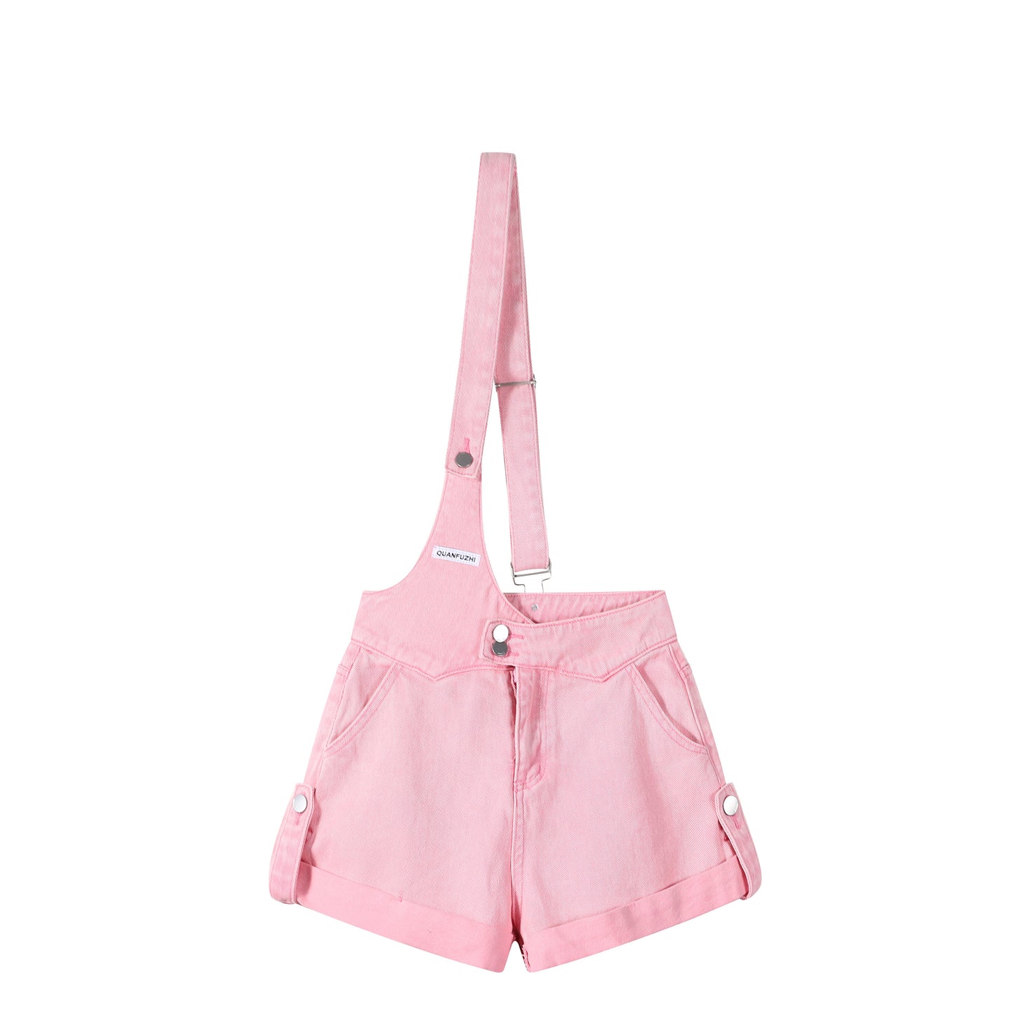 Children With Strap Straight Denim Shorts