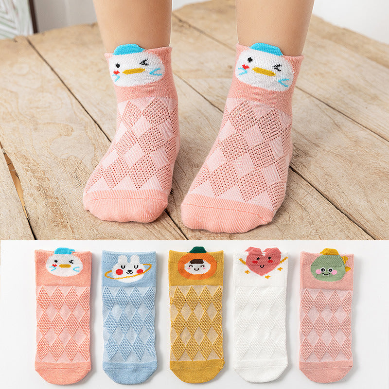 Cartoon Cotton Socks For Small And Medium-sized Children