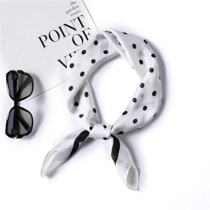 Fashion Polka Dot All-match Women's Professional Silk Scarf