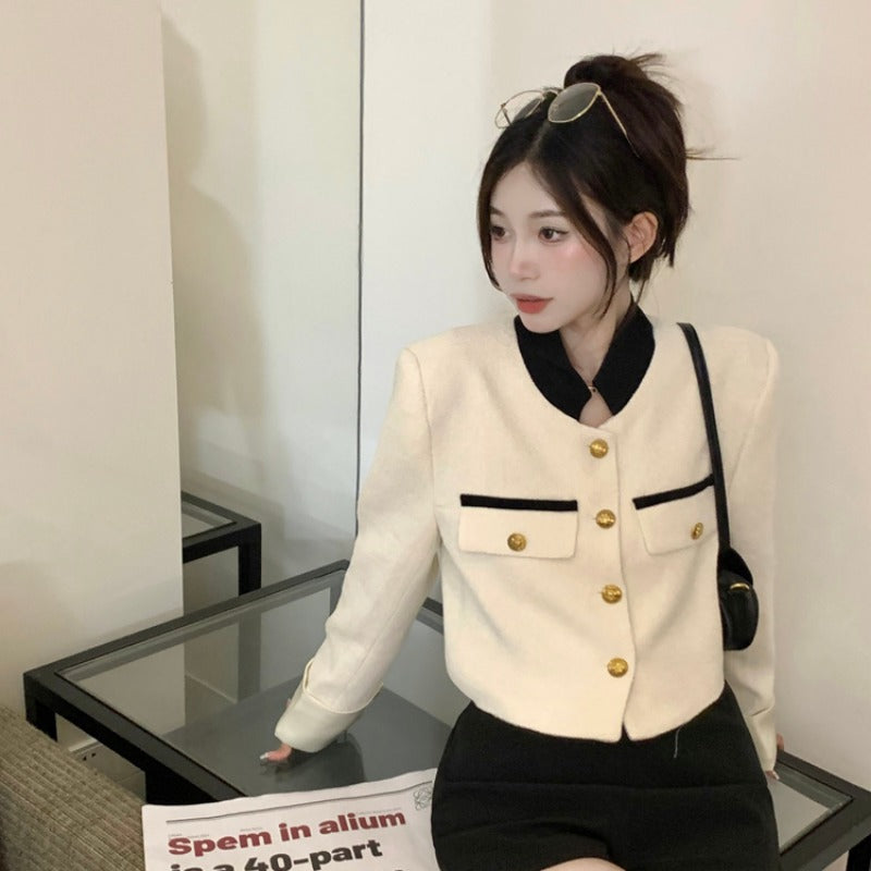 Short Stitched Knitted Jacket Equestrian Clothing