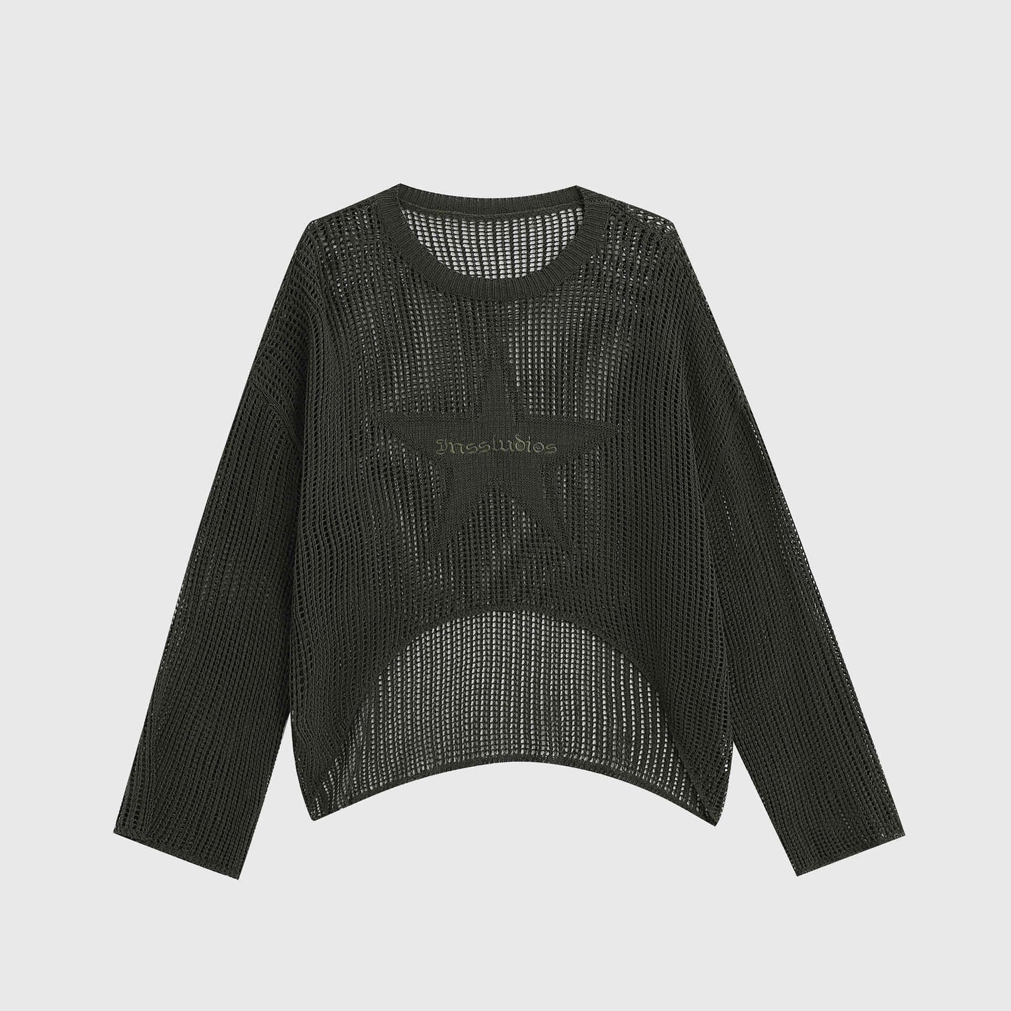 Broderet XINGX Bluse Afslappet Strikket Trøje Med Lange Ærmer