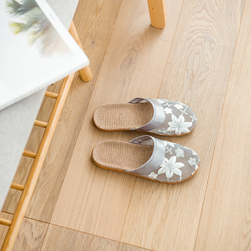 Lace Home Cool Women's Indoor Linen Slippers