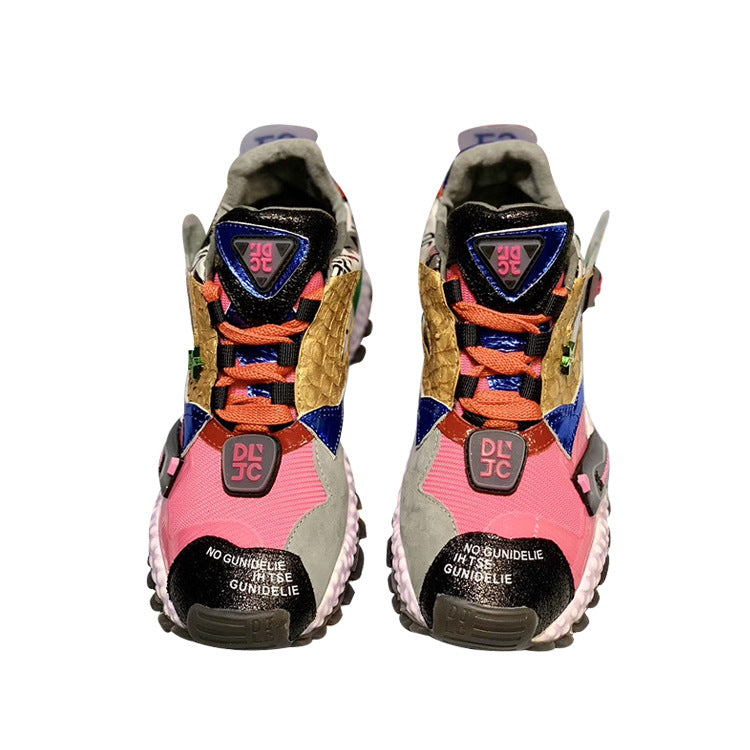 European Station Color Matching Heavy Industry Color Daddy Shoes Women's Leisure Sports