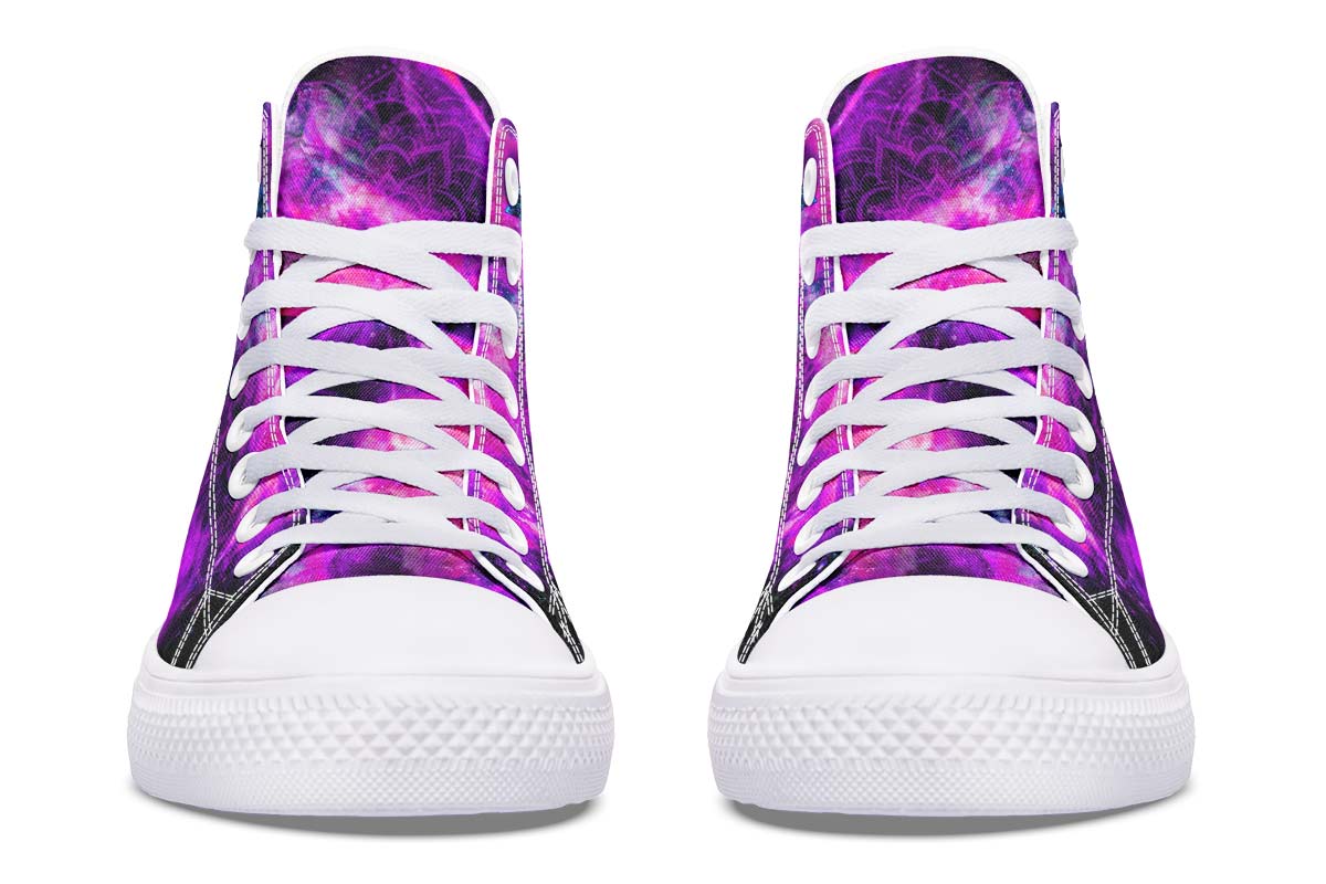 Men's And Women's Fashion Color Printing High-top Canvas Shoes
