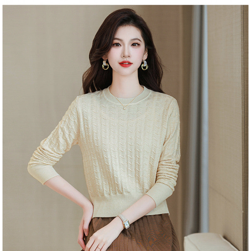 Early Spring Retro Hollow-out Bottoming Shirt Sweater