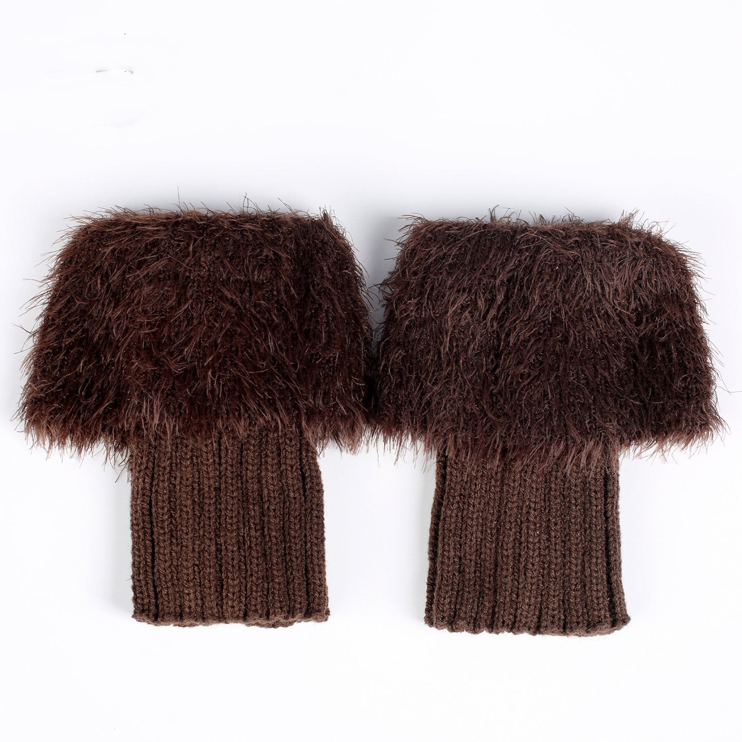 Faux Fur Warm Leg Feather Yarn Sock