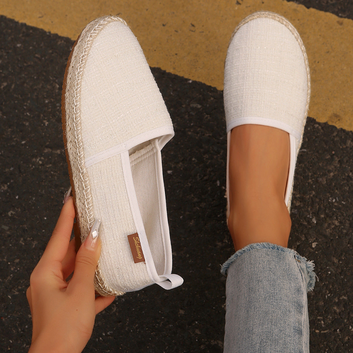 Simple Comfort And Casual Rope Bottom Fisherman Shoes
