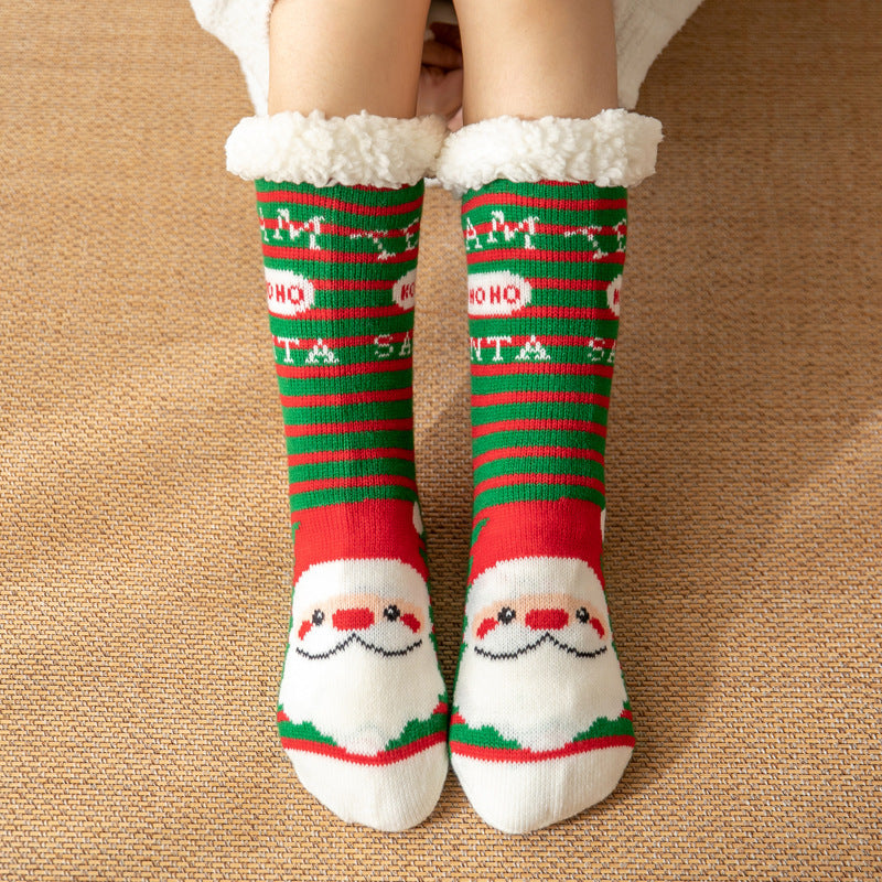 Plush Coral Velvet Stockings Household Sleeping Carpet