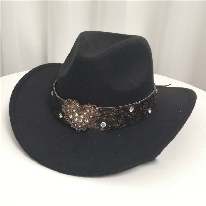 Western Cowboyhat til kvinder med kædedekoration