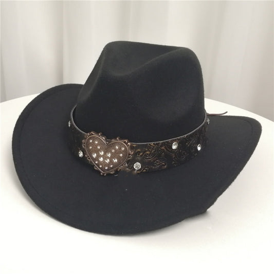 Western Cowboyhat til kvinder med kædedekoration